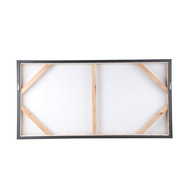 Wandpaneel aus Polyester mit Papierstreifen, Holzrahmen und rechteckiger Form, Braun-Finish – Gustas | PTMD