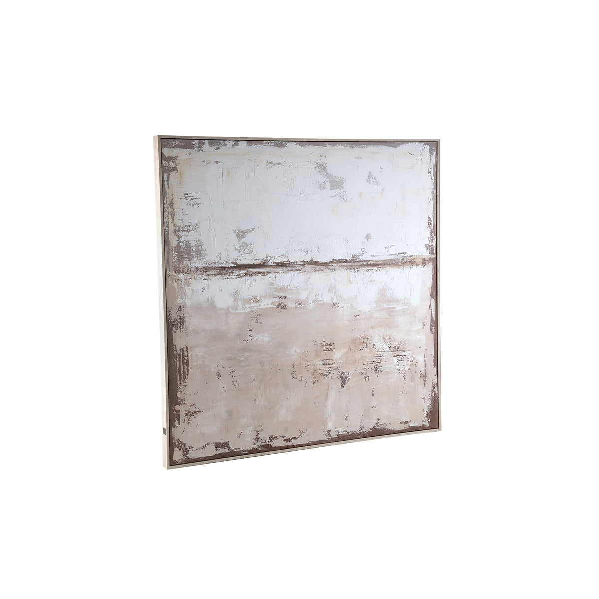 Wandbild – Gemaltes Design, Quadratische Form, Leinwand Material, Natur – Asante | PTMD