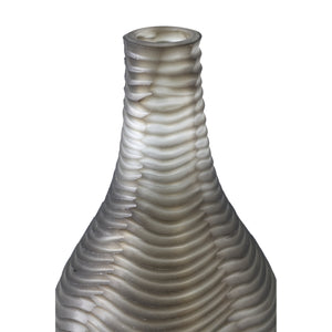 Glass Vase - Glass Material, Brown Shade, Round Shape, Wide Shape, L - Elichi | PTMD