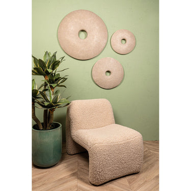 Wall Panel - Sandstone Look Texture, Round Design, Handmade Finish, S - Kathelle | PTMD
