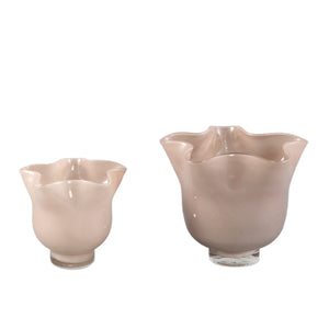 Hurricane Lamp – Brown Glass, Round Shape, Wavy Texture – Macarena | PTMD