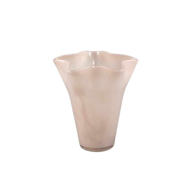 Vase – Brown Glass, Round Shape, Wavy Structure, S – Macarena | PTMD