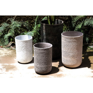 Topf – Runde Form, GRC Material, Grau, Hoch  – Deliahe | PTMD