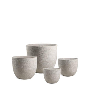 Pot – cream surface, Bombay shape, partly handmade, set of 4 – Jay-Lo | PTMD