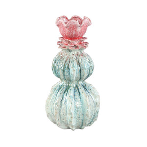 Vase – Blumenform Design, Keramik Material, Petrol Farbe, L – Tegain | PTMD