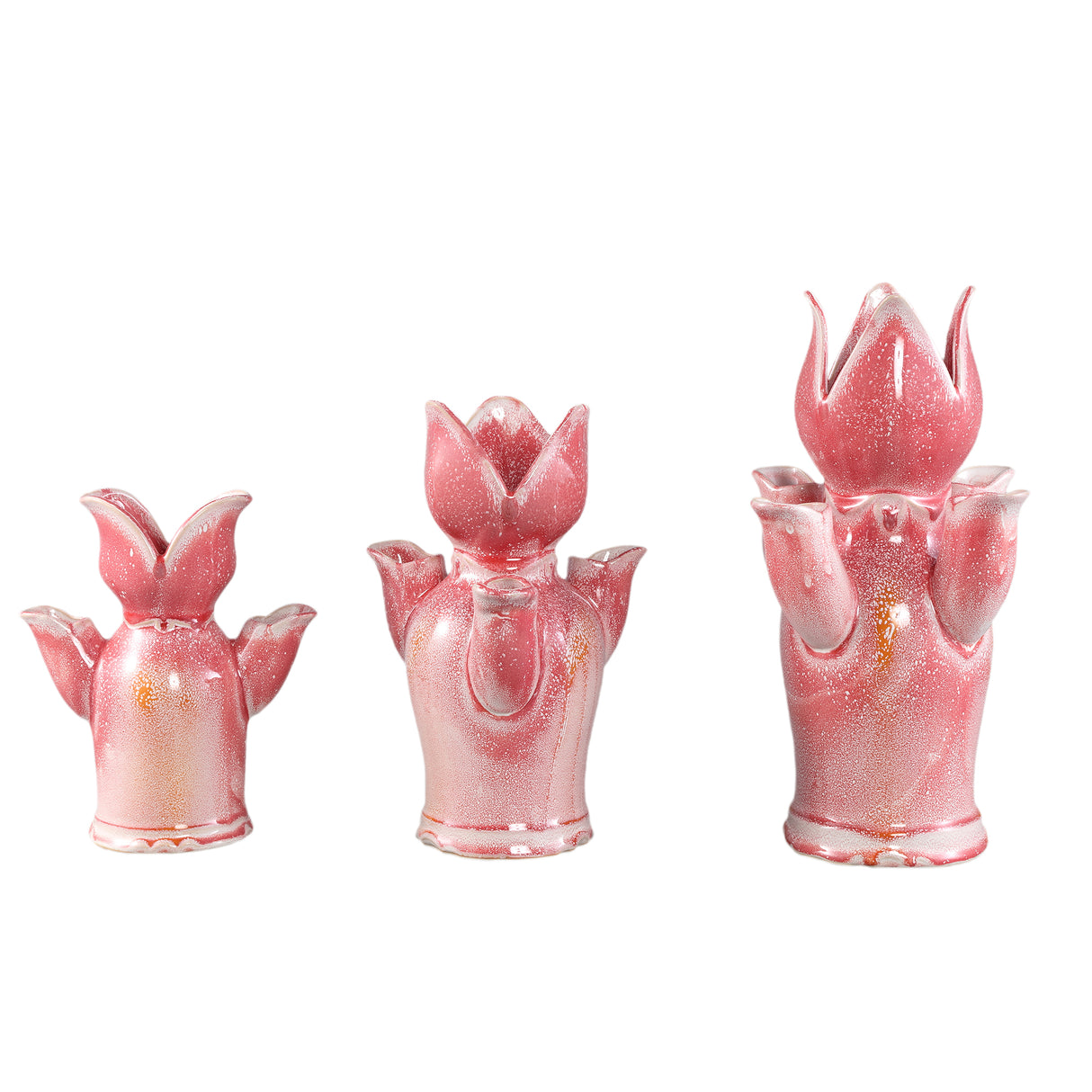 Vase – Tulpenform Design, Keramik Material, Rosa Farbe, L – Brigittee | PTMD