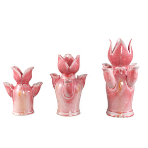 Vase – Tulpenform Design, Keramik Material, Rosa Farbe, L – Brigittee | PTMD