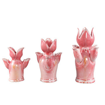 Vase – Tulip-shaped design, Ceramic material, Pink color, L – Brigittee | PTMD