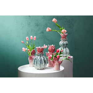 Vase – Tulpenform Design, Keramik Material, Rosa Farbe, L – Brigittee | PTMD