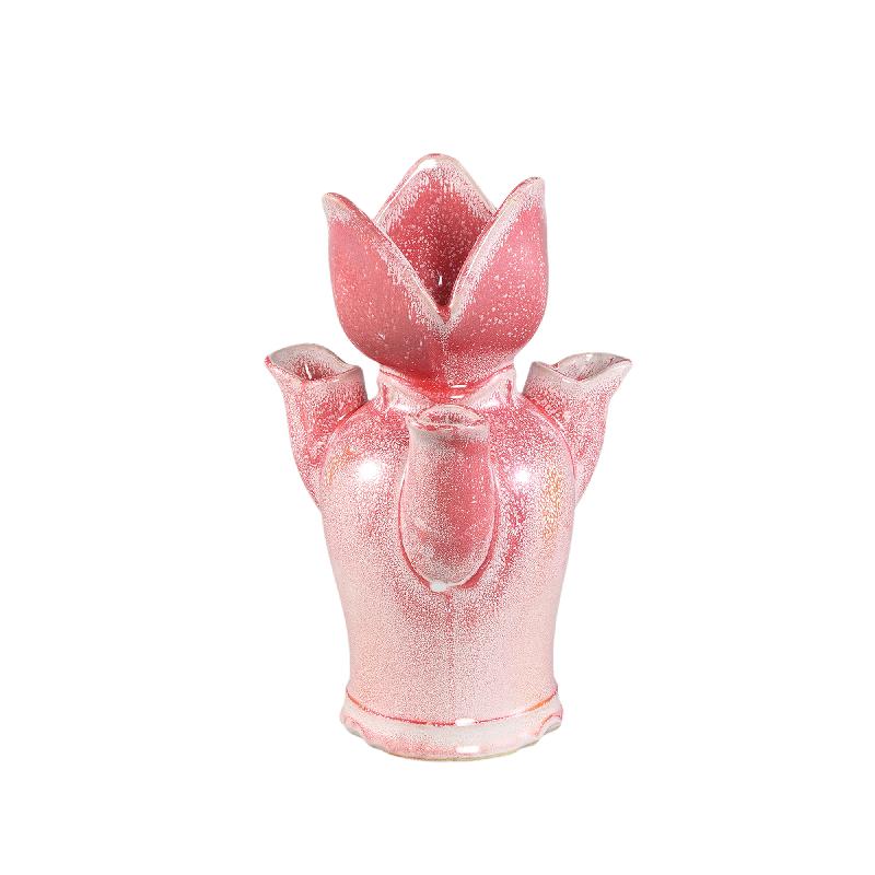 Vase - Tulip Shape Design, Ceramic Material, Pink Color, M - Brigittee | PTMD