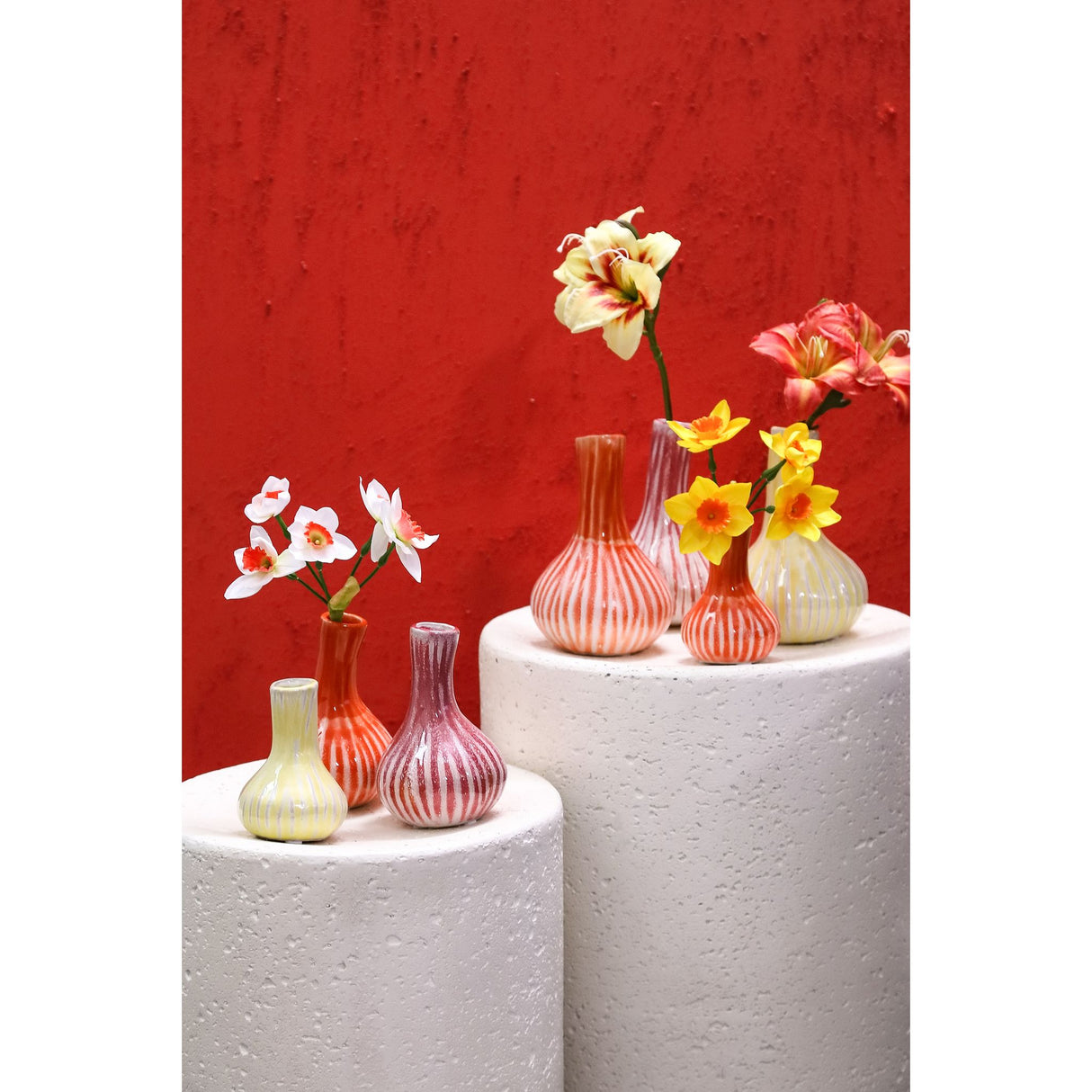 Vase – Knoblauchform Design, Keramik Material, Grüne Farbe, L – Jaclyne | PTMD