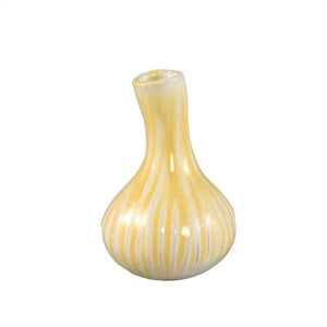 Vase - Garlic Shape Design, Ceramic Material, Yellow Color, M - Jaclyne | PTMD