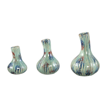 Vase – Garlic Shape Design, Ceramic Material, Green Color, L – Jaclyne | PTMD