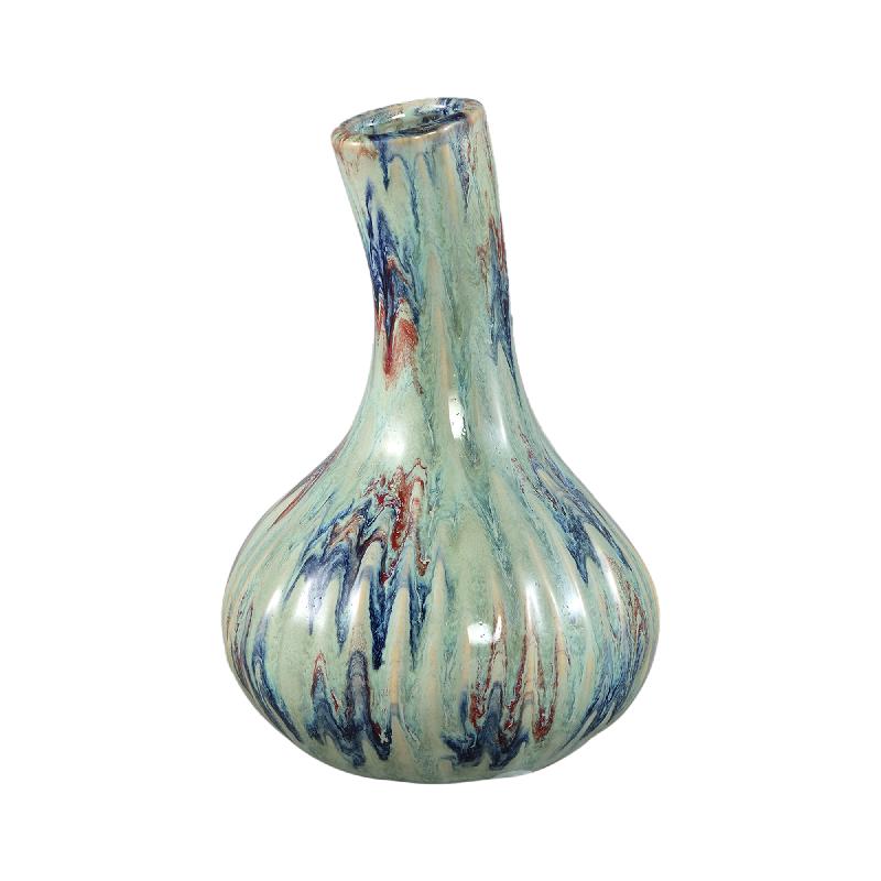 Vase – Knoblauchform Design, Keramik Material, Grüne Farbe, L – Jaclyne | PTMD
