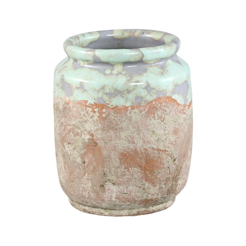 Flowerpot – Blue Surface, Round Shape, Terracotta Material, S – Breffni | PTMD