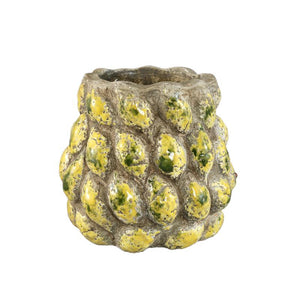 Pot – Lemon Finish, Round Shape, Yellow Color, Terracotta Ceramic, S – Fruitsy | PTMD