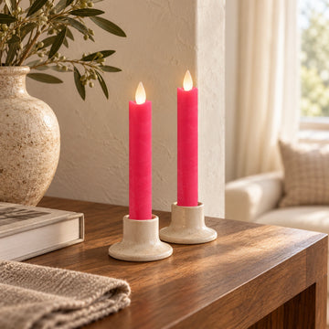 LED-Stabkerzen mit beweglicher Flamme, 15 cm hoch | PTMD