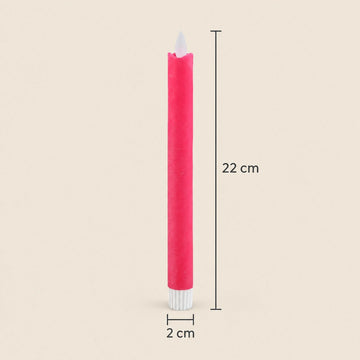 LED-Stabkerzen mit beweglicher Flamme, 22 cm hoch | PTMD