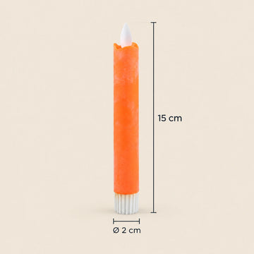 LED-Stabkerzen mit beweglicher Flamme, 15 cm hoch | PTMD