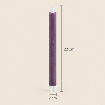 LED-Stabkerzen mit beweglicher Flamme, 22 cm hoch | PTMD