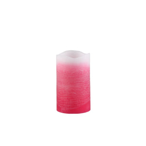 LED Candle - Ombre Color Effect, Pink, Flickering Flame, M | PTMD