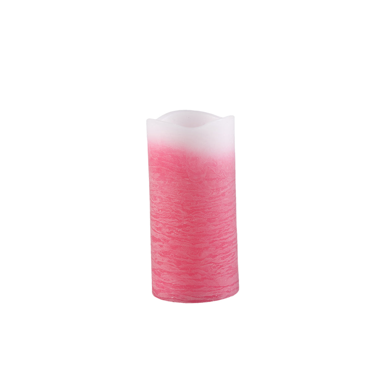 LED Candle – Ombre Colour Effect, Pink Colour, Flickering Flame, L | PTMD