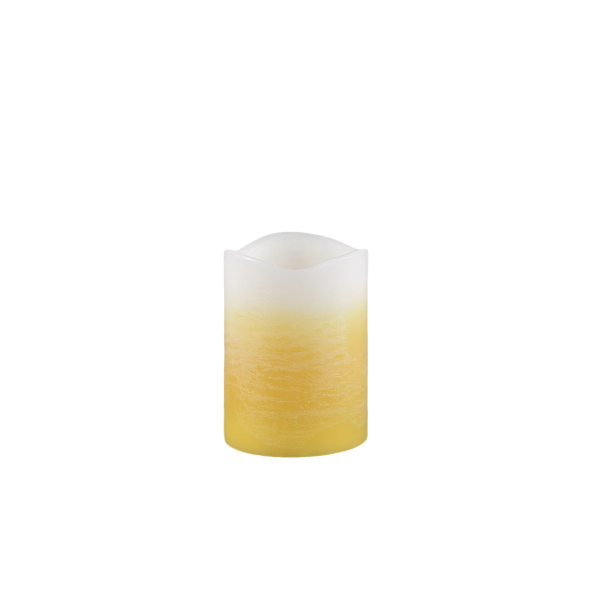 LED Candle – Ombre Colour Effect, Yellow Colour, Flickering Flame, S | PTMD