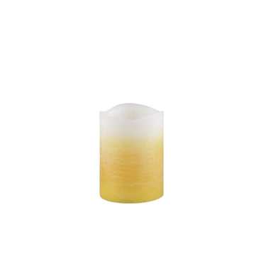 LED Candle – Ombre Color Effect, Yellow, Flickering Flame, M | PTMD