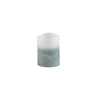 LED Candle - Ombre Color Effect, Turquoise, Flickering Flame, S | PTMD
