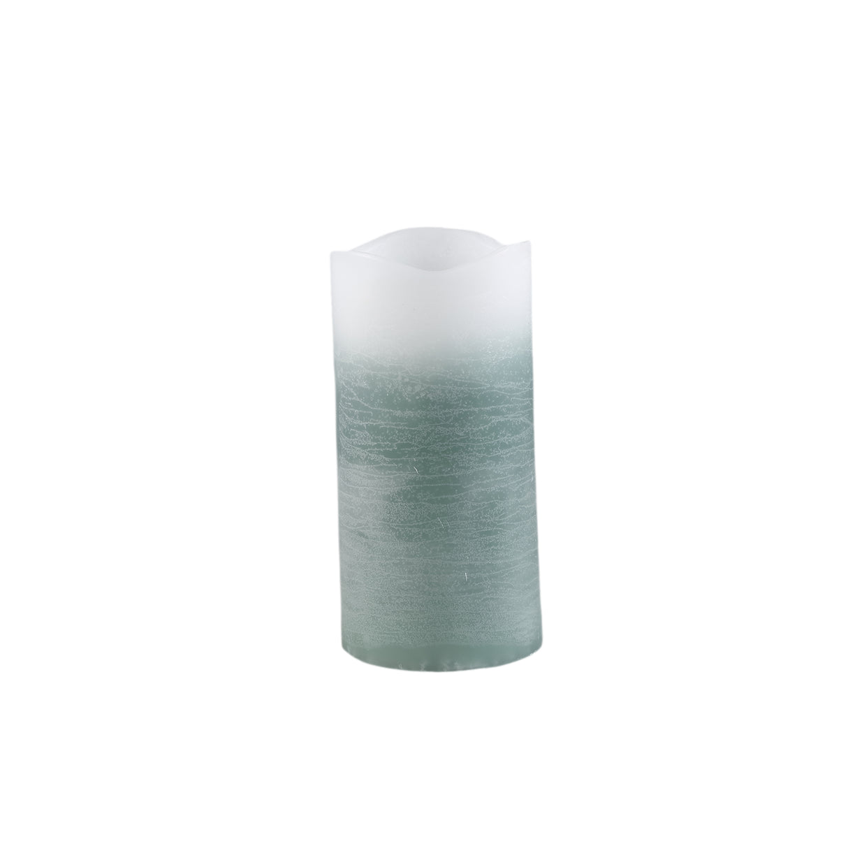 LED Candle - Ombre Color Effect, Turquoise Color, Flickering Flame, L | PTMD