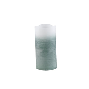 LED Candle - Ombre Color Effect, Turquoise Color, Flickering Flame, L | PTMD