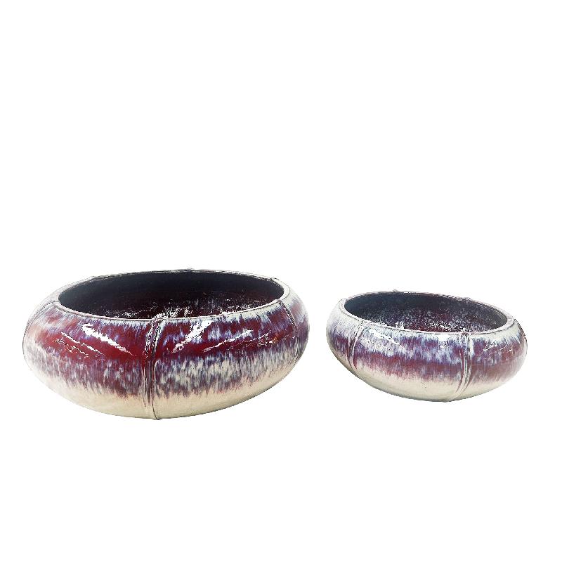 Pot – Ceramic Material, Round Shape, Pink Surface – Azad | PTMD