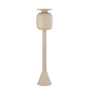 Topf - Eisenmaterial, langer Sockel, rund, Creme, L – Dainah | PTMD