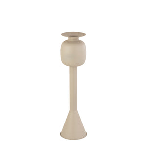 Topf - Eisenmaterial, langer Sockel, rund, Creme, S – Dainah | PTMD