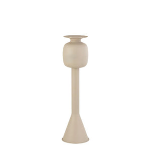 Topf - Eisenmaterial, langer Sockel, rund, Creme, S – Dainah | PTMD