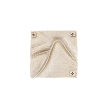Wandpaneel aus gegossenem Aluminium in Goldoptik mit Wellenlinien-Design, S – Gihan | PTMD