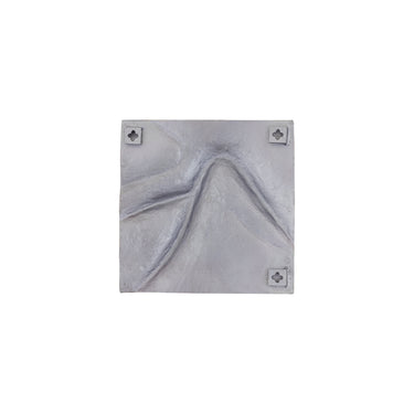 Cast aluminum wall panel in nickel finish with wavy line design, S - Gihan | PTMD