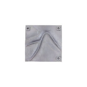 Cast aluminum wall panel in nickel finish with wavy line design, M – Gihan | PTMD