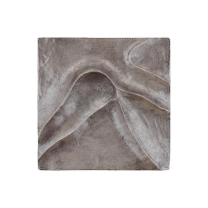 Cast aluminum wall panel in nickel finish with wavy line design, M – Gihan | PTMD