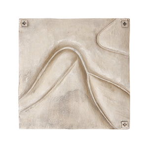 Cast Aluminum Wall Panel in Gold Finish with Wave Line Design, L – Gihan | PTMD