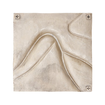 Wandpaneel aus gegossenem Aluminium in Goldoptik mit Wellenlinien-Design, L – Gihan | PTMD