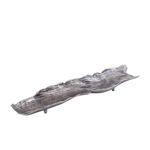 Bowl - cast aluminum, wave shape, organic contour, black finish, handmade, L – Lukne | PTMD
