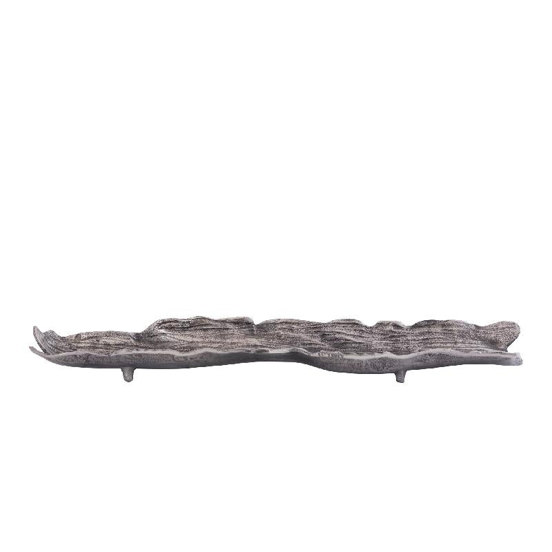 Bowl - cast aluminum, wave shape, organic contour, black finish, handmade, L – Lukne | PTMD