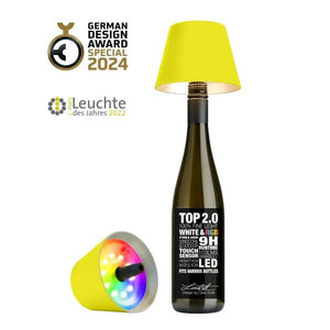 Flaschenlampe Kunststoffgehäuse warmweiße LED stufenlos dimmbar wiederaufladbar – TOP 2.0 | Sompex - Esszett Luxury | Stilvolles Wohnen mit Charakter