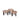 Couchtisch – Versteinertes Holz, Metallgestell, Organische Form, Natur – Rudi | PTMD