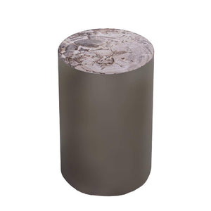 Beistelltisch – Versteinertes Holz, Nickel Basis, Natürliches Finish – Rillix | PTMD