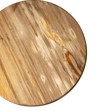 Beistelltisch – Versteinertes Holz, Rundes Design, Naturbelassene Oberfläche – Mody | PTMD
