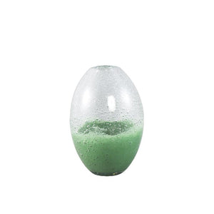 Glass Vase - Solid Glass, Green Shade, Tall Form - Enrikas | PTMD