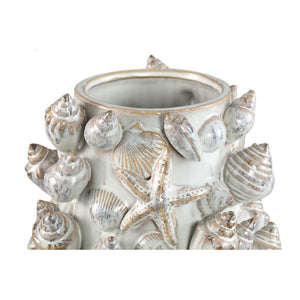 Pot – Shell Design, Round Shape, Cream Color, Ceramic Material, XL – Prince | PTMD