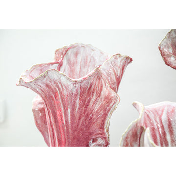 Pot – Pink Color, Cabbage Shape, Structured Surface, Ceramic, M – Swing | PTMD